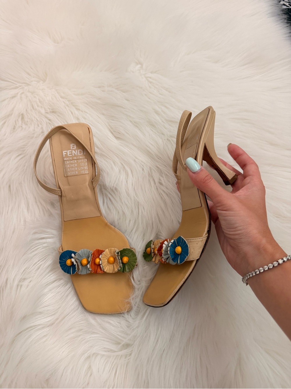 Vintage Fendi Floral heels